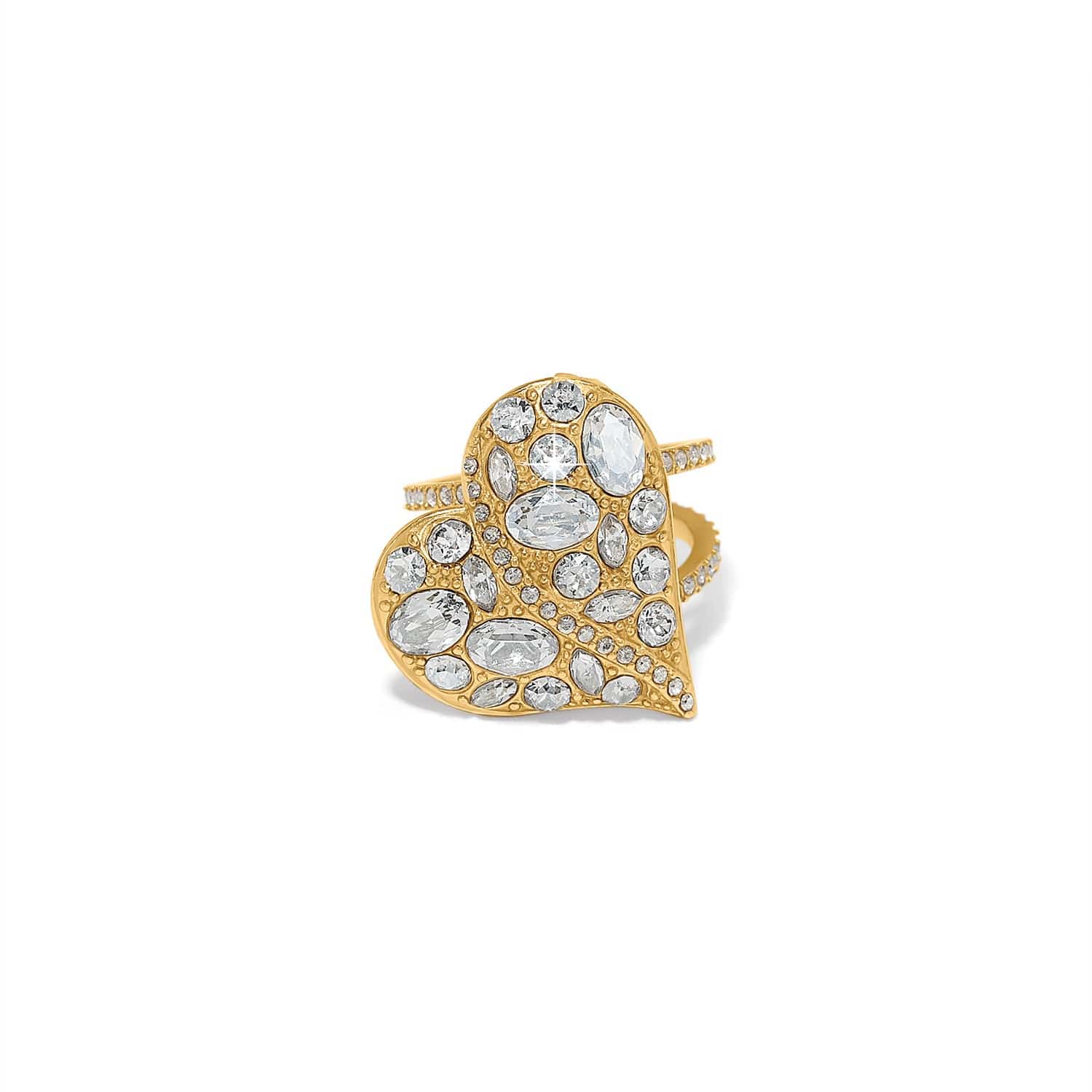 Trust Your Journey Golden Heart Ring gold 1