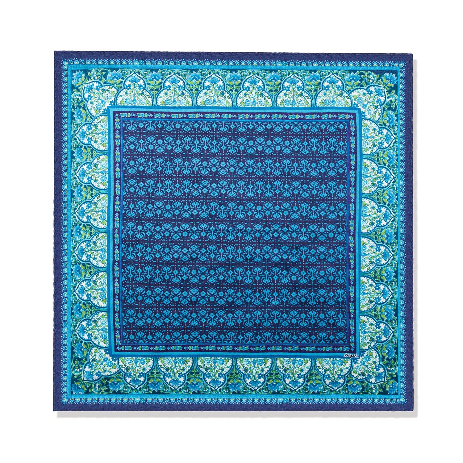 Turquoise Multi India Print Scarf multi 1