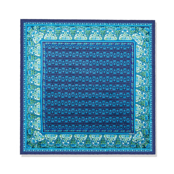 Turquoise Multi India Print Scarf