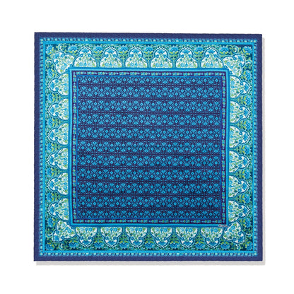 Turquoise Multi India Print Scarf