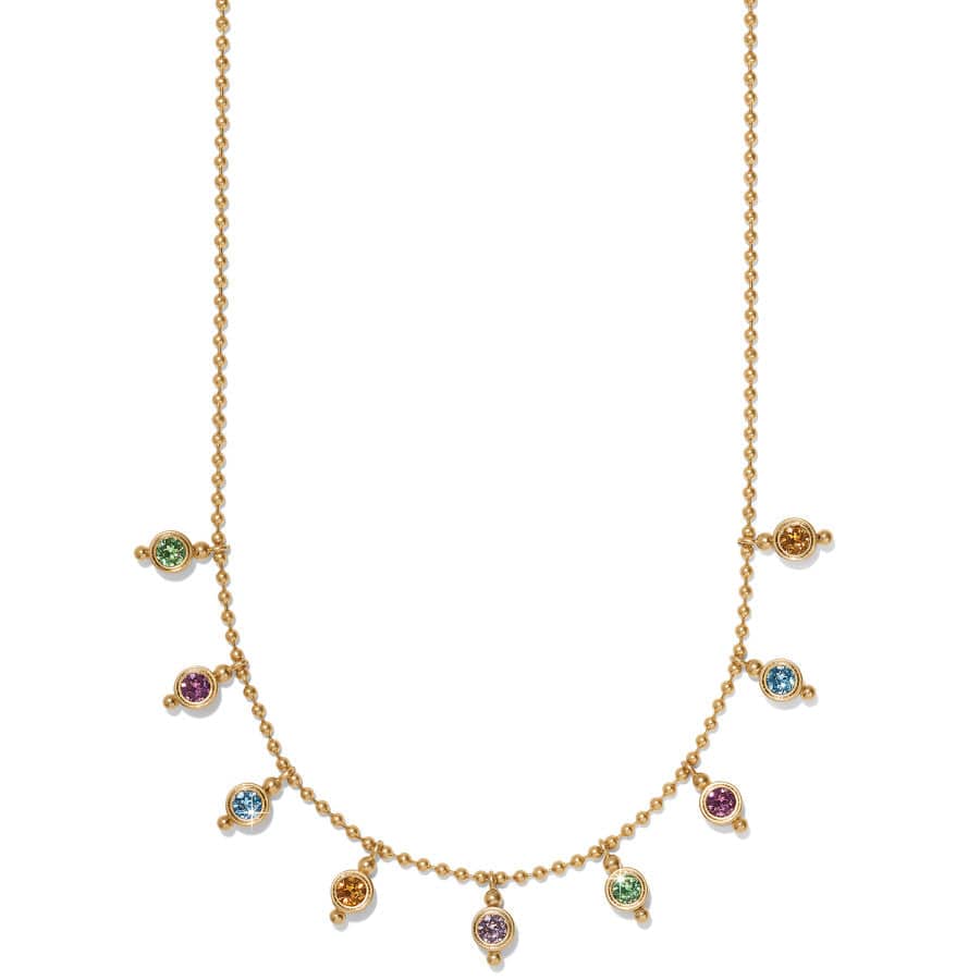 Twinkle Mod Droplet Reversible chain necklace with crystals in various colors