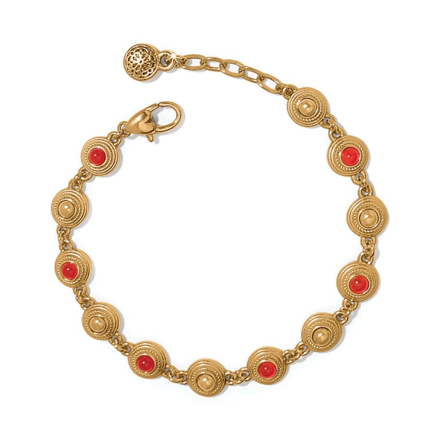 Venetian Gems Link Bracelet gold-red 1