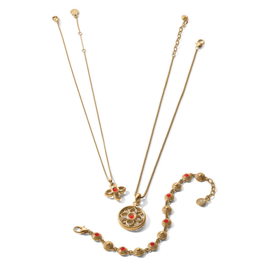 Venetian Gems Necklace gold-red 4