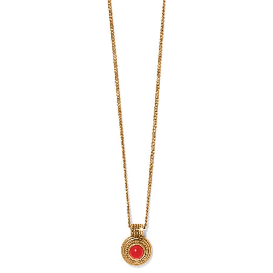 Venetian Gems Petite Necklace gold-red 1