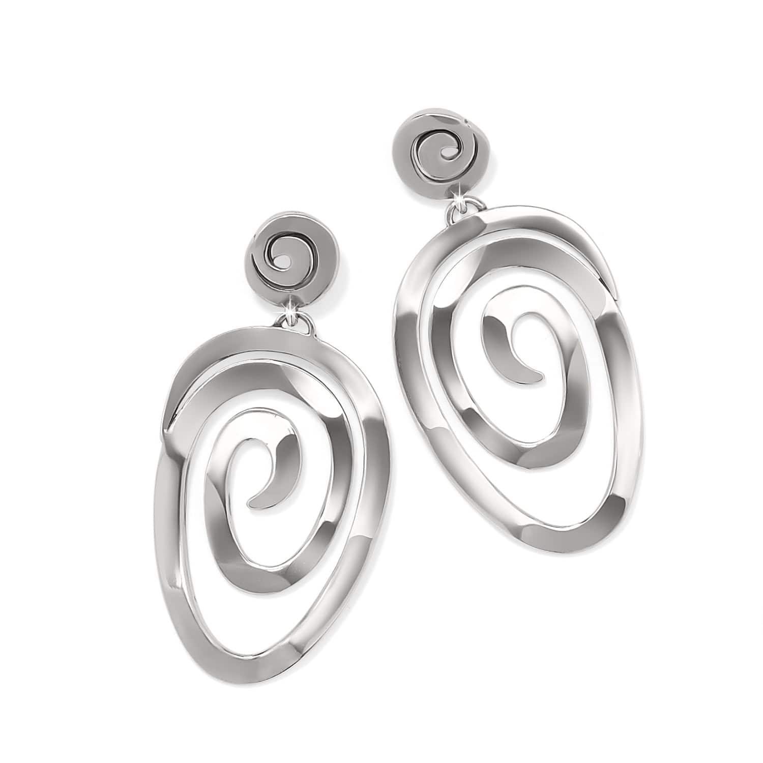 Vertigo Vibe Statement Post Drop Earrings silver 2