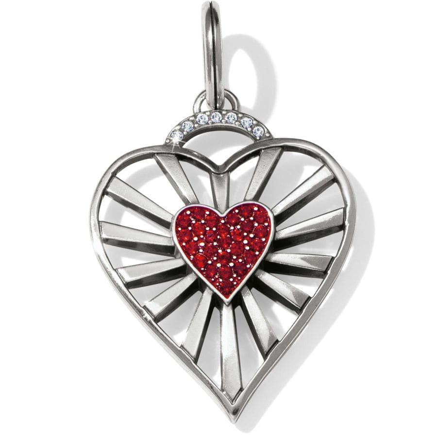 Vibrant Heart Amulet silver-red 2