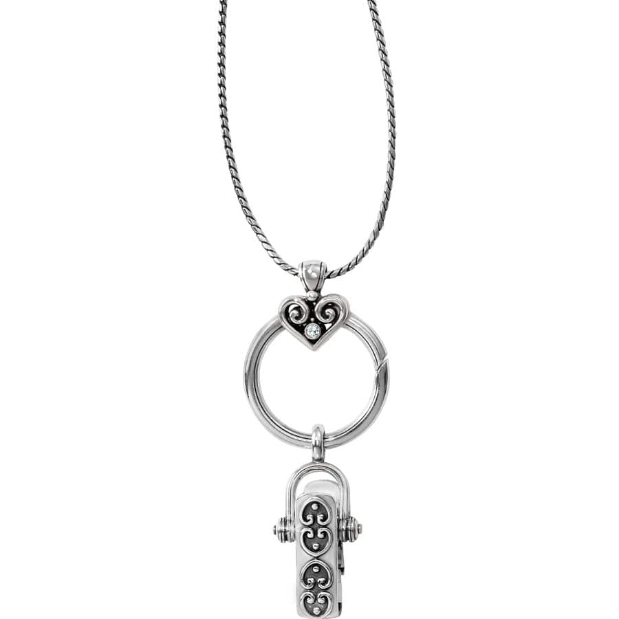 Alcazar Charm Badge Clip Necklace silver 1