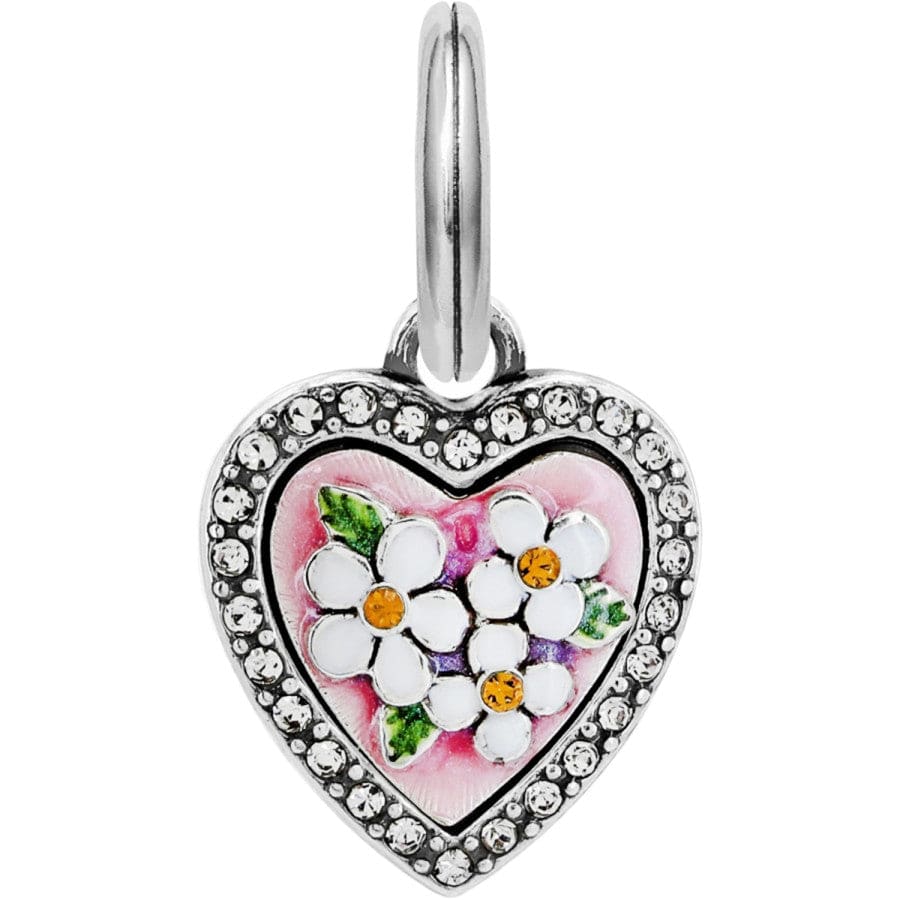 Blooming Heart Charm Bracelet silver-pink 4