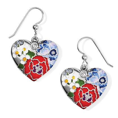 Blossom Hill Heart French Wire Earrings