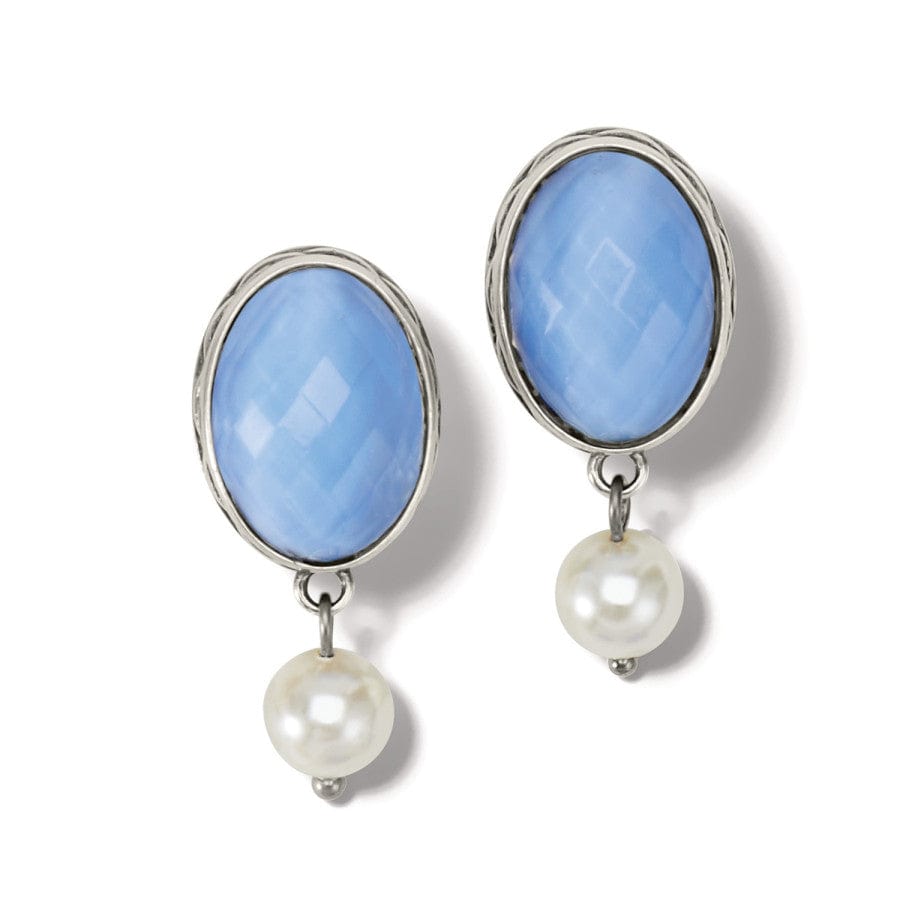 Blue Moon Leverback Earrings silver-blue 1