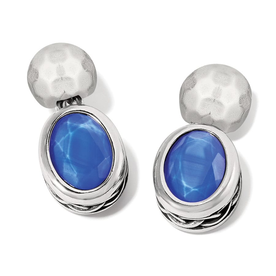 Blue Moon Post Drop Earrings silver-blue 2