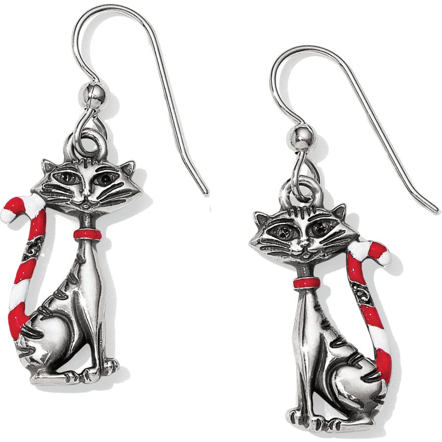 Candy Cane Cat Earrings silver-multi 1