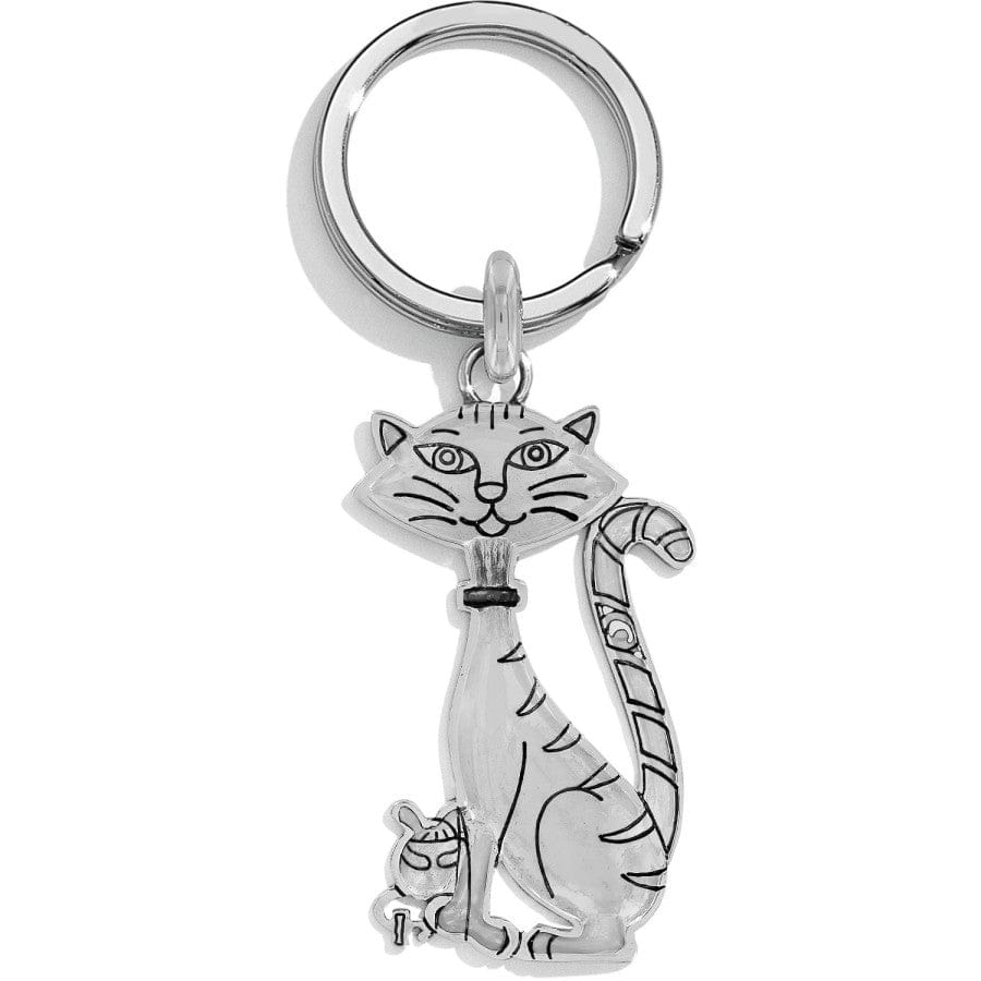 Candy Cane Cat Key Fob