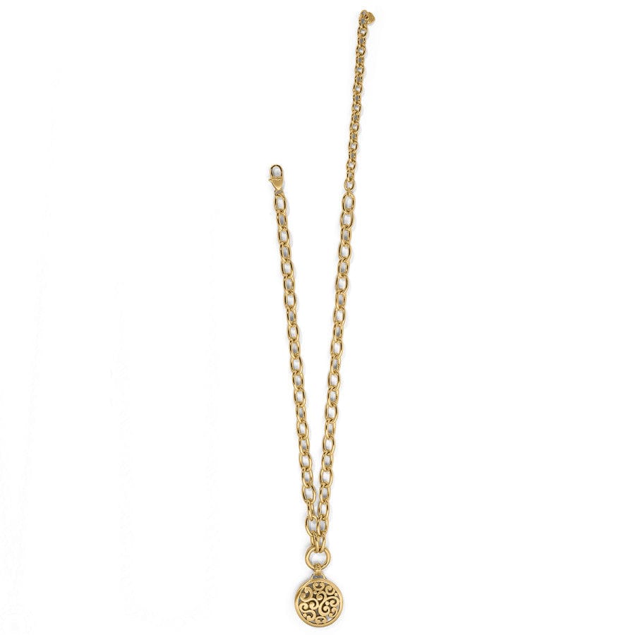 Contempo Medallion Charm Necklace gold 3