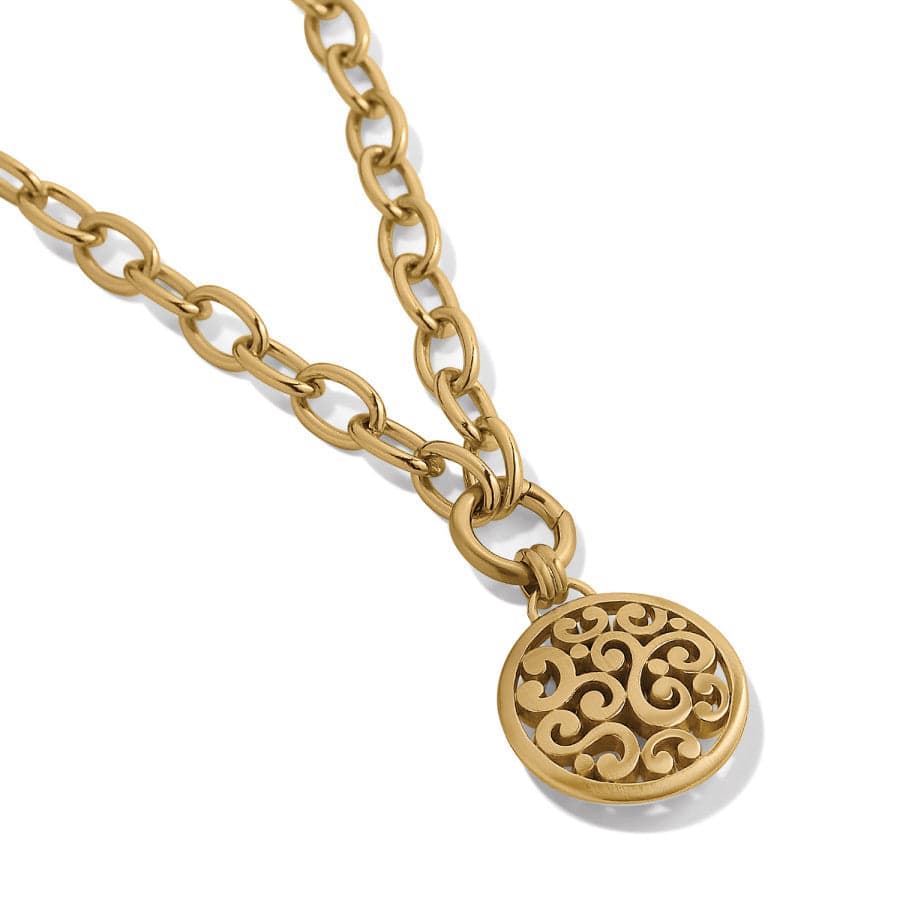 Contempo Medallion Charm Necklace gold 4