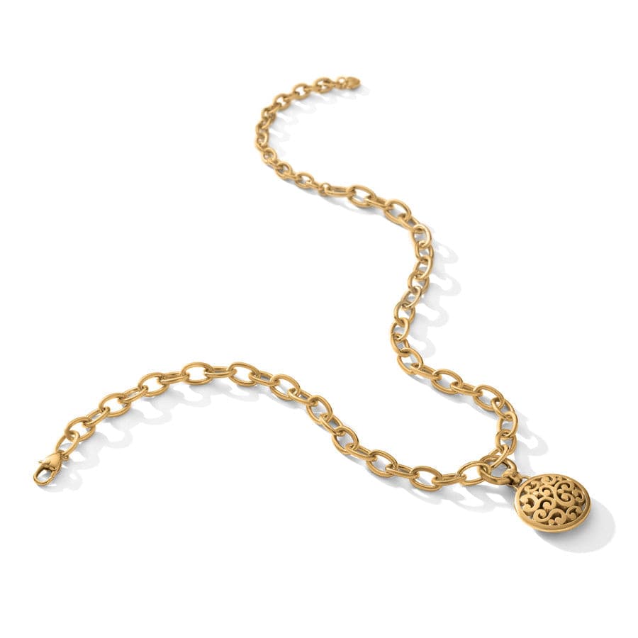 Contempo Medallion Charm Necklace gold 8