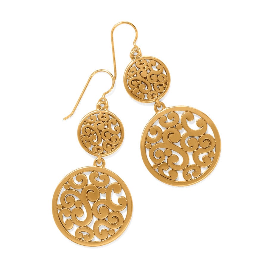 Contempo Medallion Duo French Wire Earrings gold 1