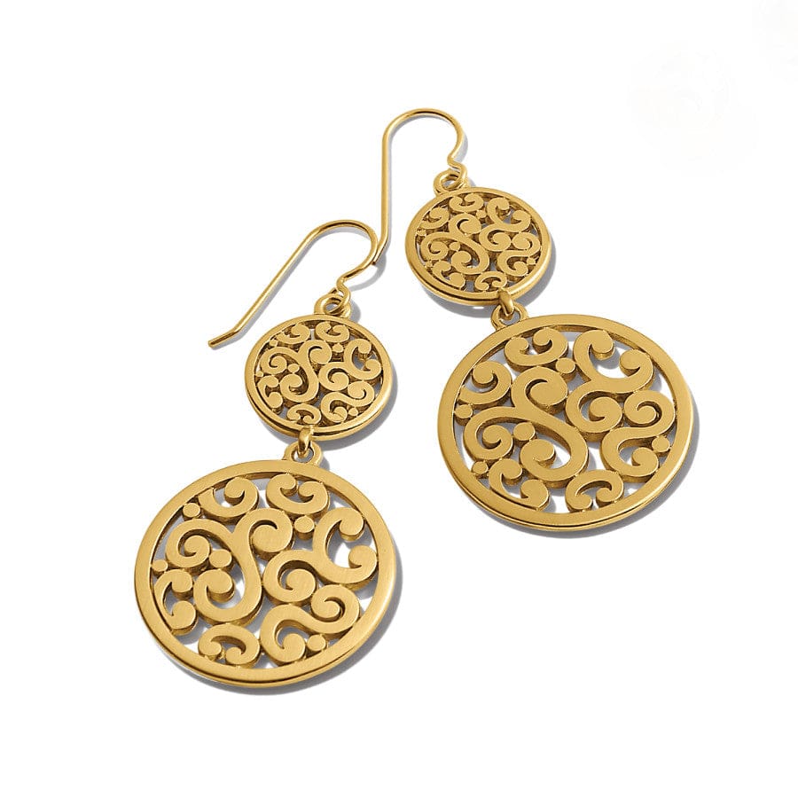Contempo Medallion Duo French Wire Earrings gold 5