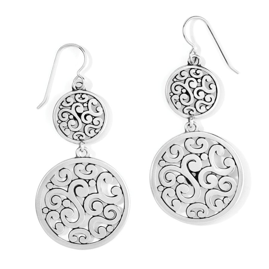 Contempo Medallion Duo French Wire Earrings silver 2