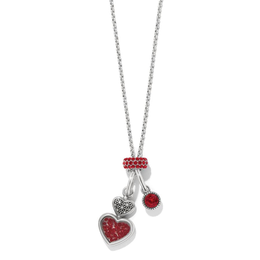 Count Your Blessings Charm Necklace silver-red 1