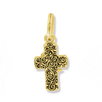 Easter Lily Cross Charm