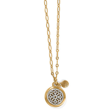 Ferrara Two Tone Luce Small Pendant Necklace close up