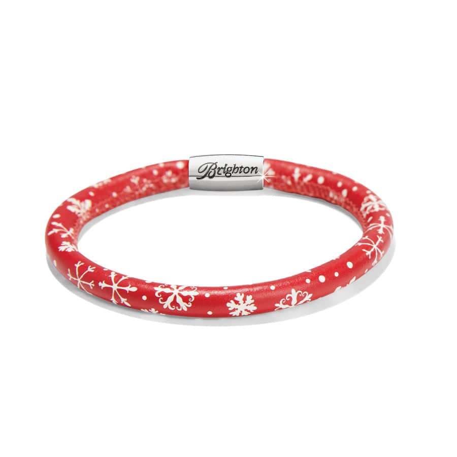 Festive Snowflakes Woodstock Bracelet red 2