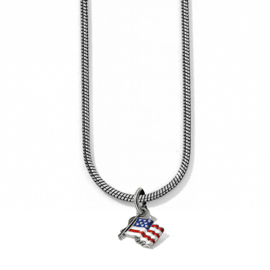 Flag of Freedom Charm Necklace