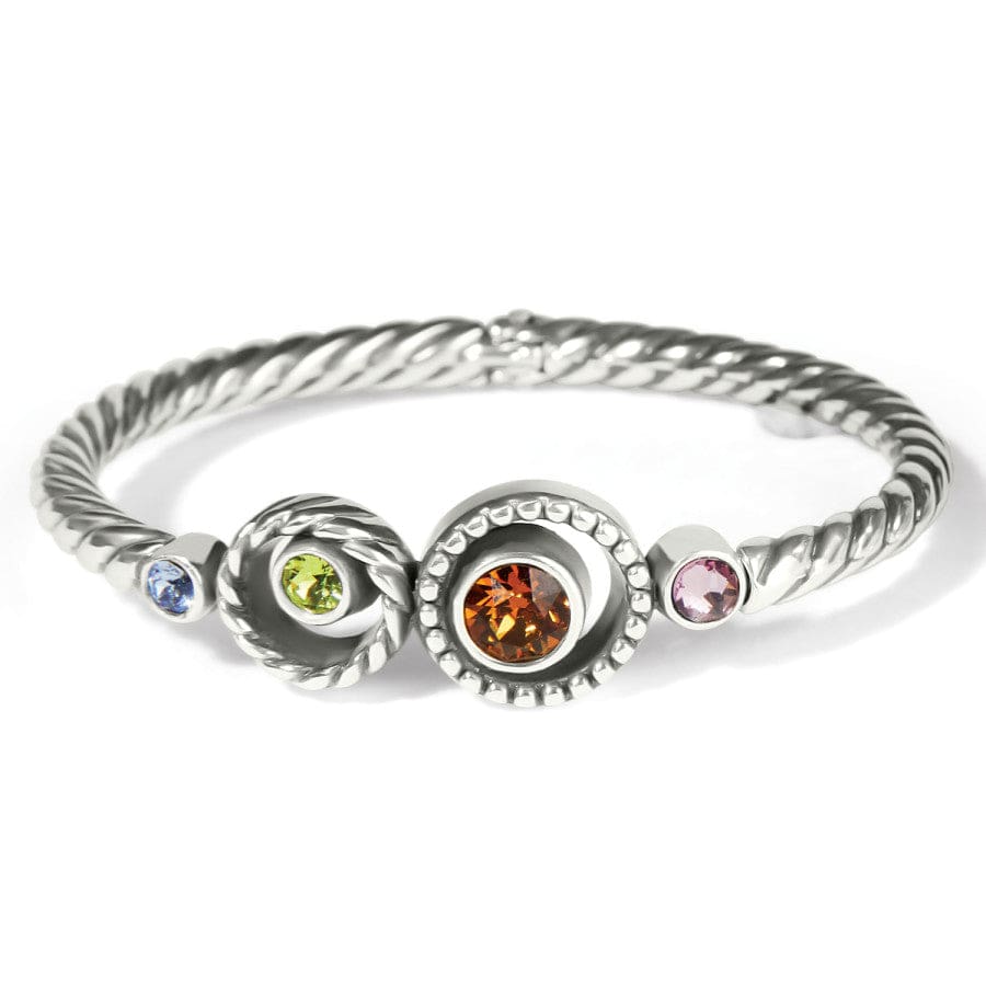 Halo Gems Hinged Bangle silver-multi 1