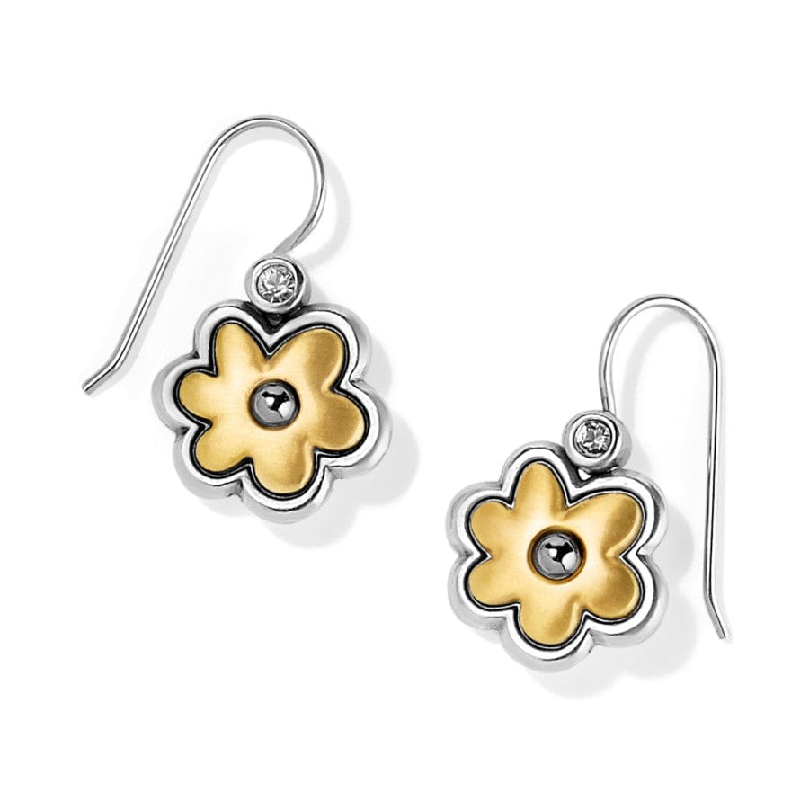 Harmony Flower French Wire Earrings silver-gold 1