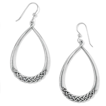 Interlok Braid Oval Drop French Wire Earrings