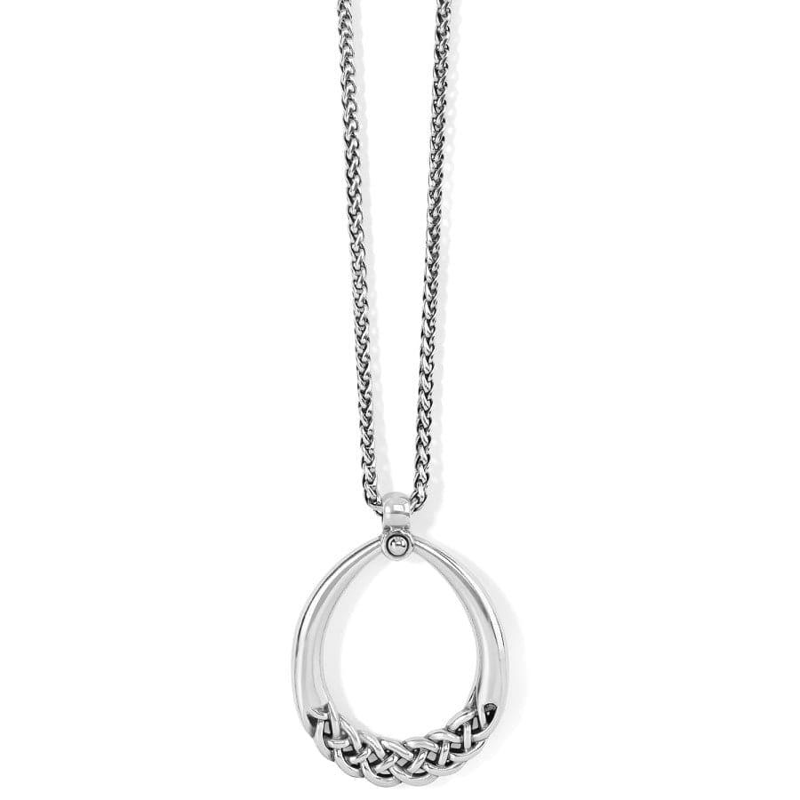 Interlok Braid Drop Necklace silver 1