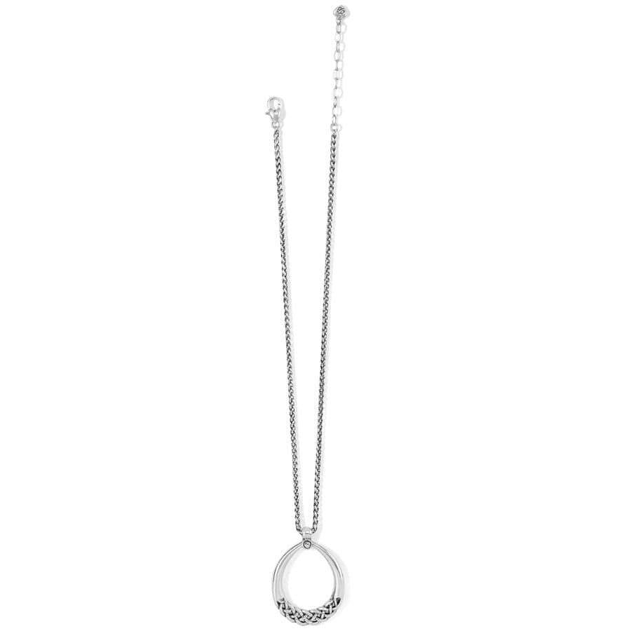 Interlok Braid Drop Necklace silver 2