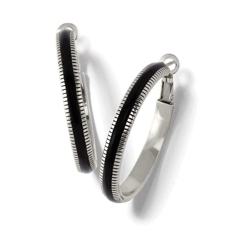 Interlok Noir Heirloom Hoop Earrings silver-black 1