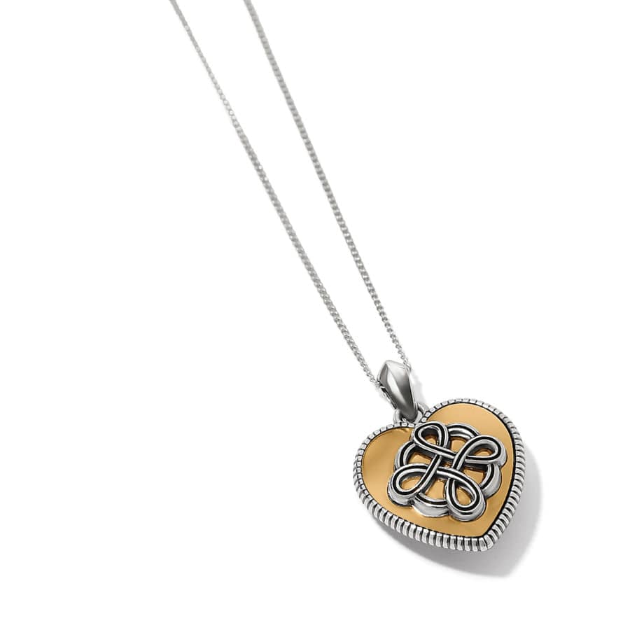 Interlok Noir Reversible Heart Necklace gold-black 5