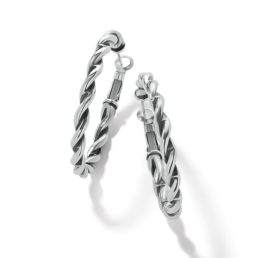 Interlok Twist Oval Leverback Hoop Earrings silver 1