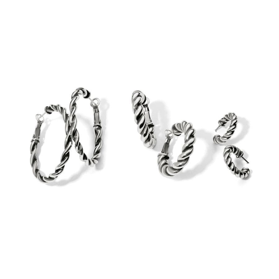 Interlok Twist Oval Leverback Hoop Earrings silver 3