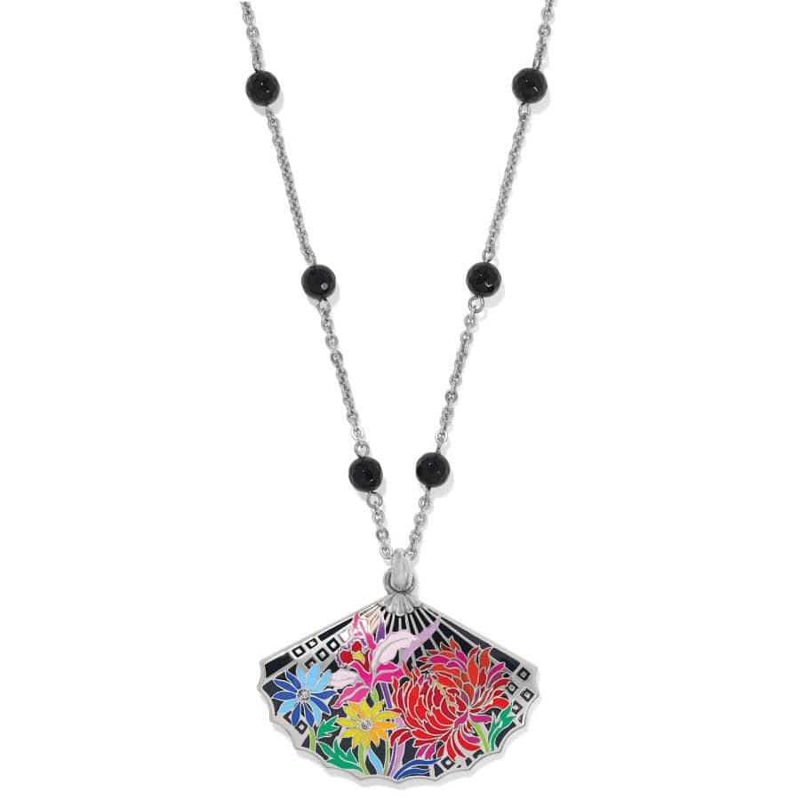 Kyoto In Bloom Fan Necklace silver-multi 1