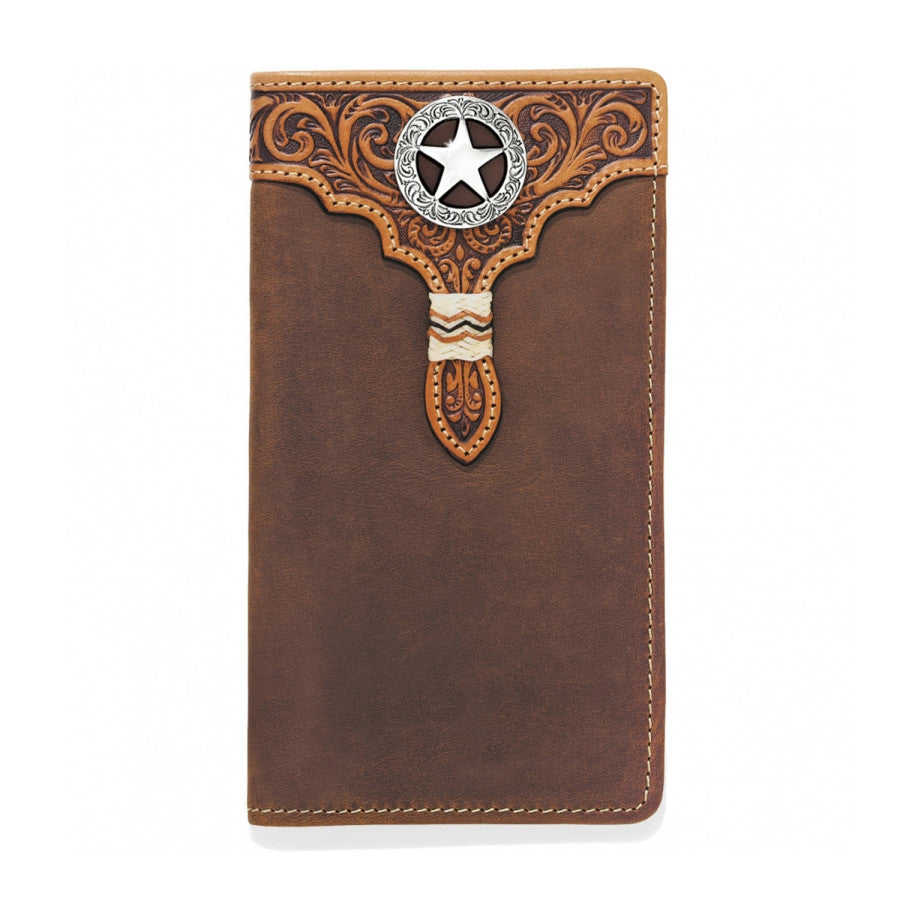 Lone Star Checkbook Wallet bark-tan 1