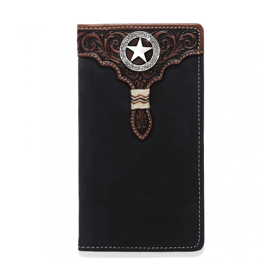 Lone Star Checkbook Wallet black-tan 2