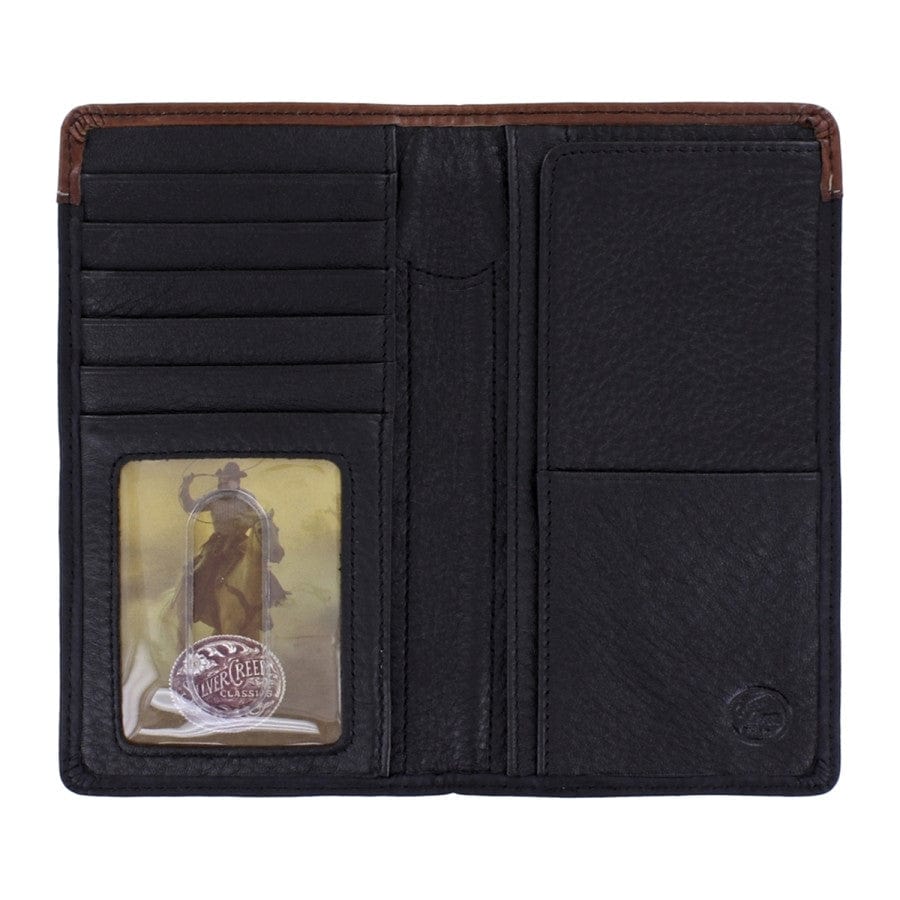 Lone Star Checkbook Wallet black-tan 3