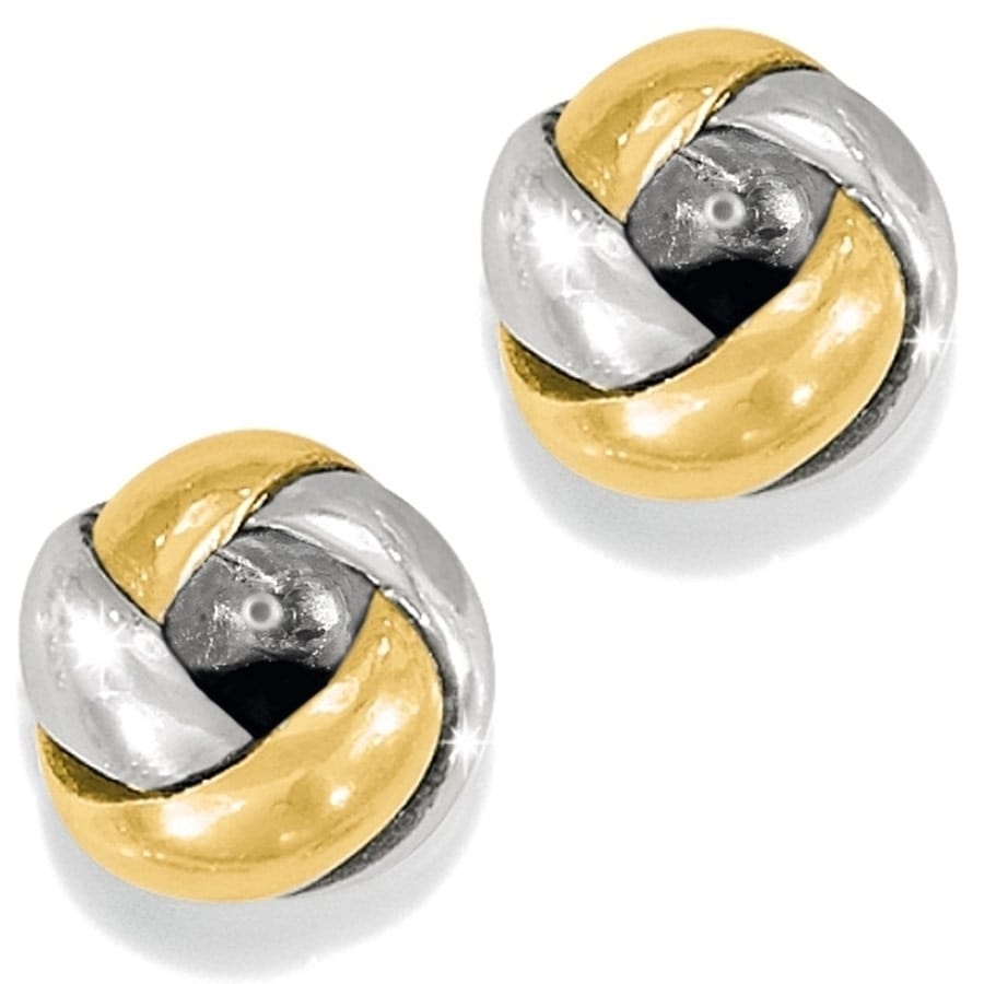 Love Me Knot Mini Post Earrings silver-gold 7