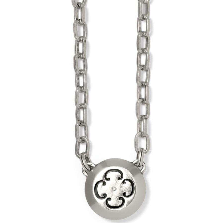 Meridian Eclipse Disc Necklace silver-black 2