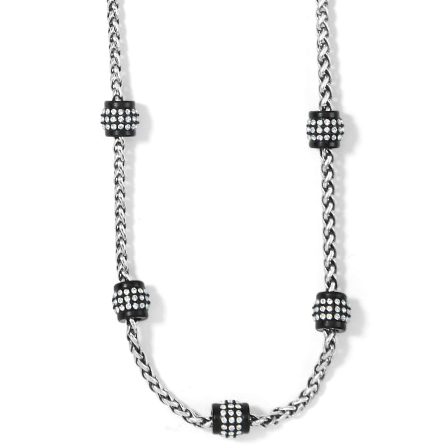 Meridian Petite Short Necklace silver-black 2