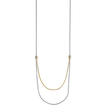 Meridian Petite Two Tone Double Necklace