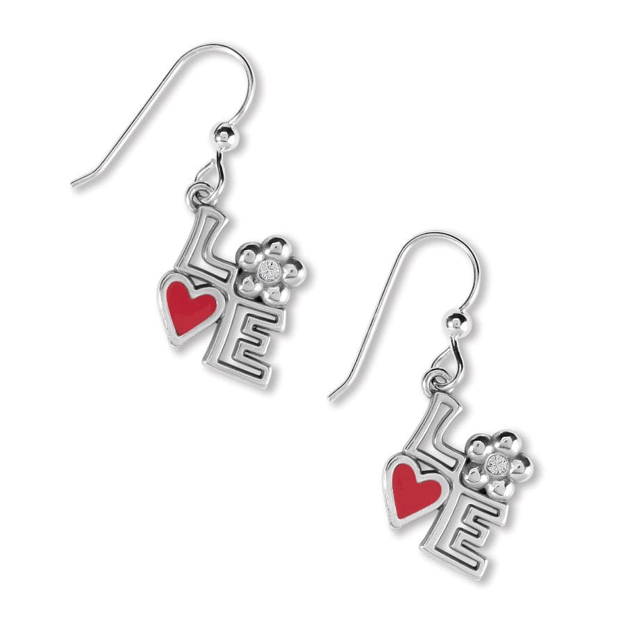 Mod Love French Wire Earrings silver-red 1