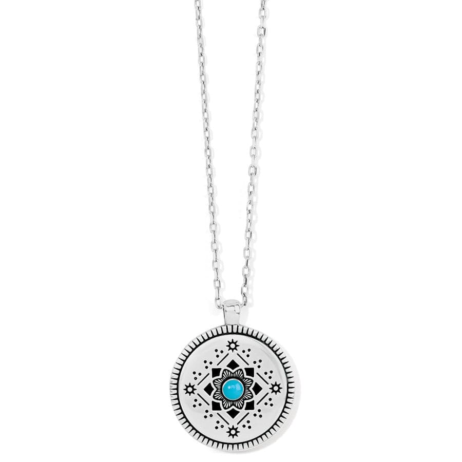 Mosaic Pendant Necklace silver-turquoise 1