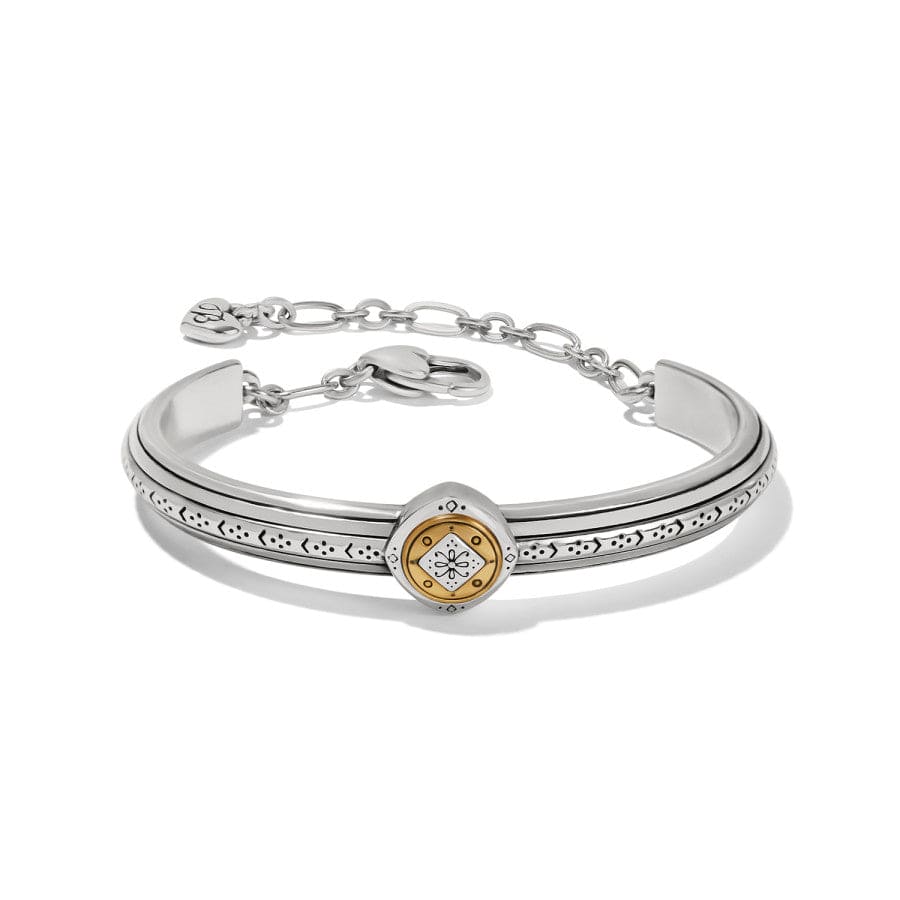 Mosaic Two Tone Bar Bracelet silver-gold 1