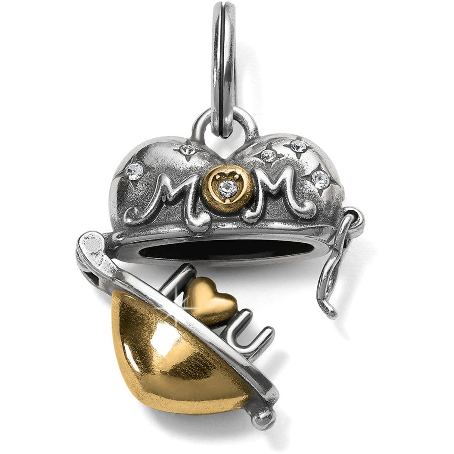 Mother's Love Heart Charm silver-gold 2