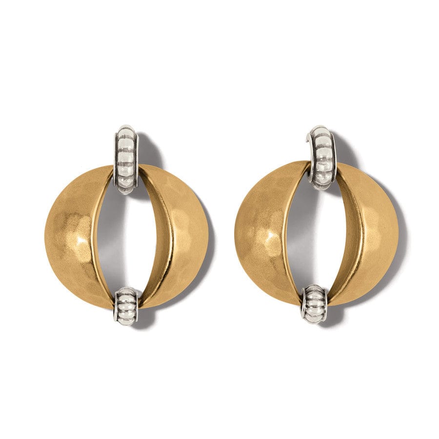 Mystic Moon Post Drop Earrings silver-gold 1